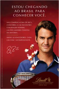 Lindt leva 20 clientes para conhecer Roger Federer