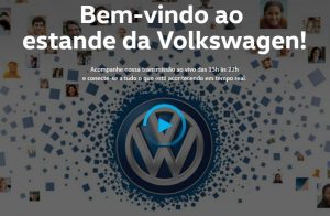 Através do hotsite da Volkswagen, usuários podem acompanhar transmissão ao vivo das 13 às 22 horas