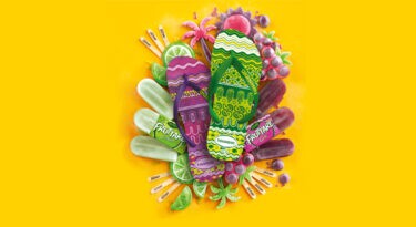 Havaianas lança coleção inspirada nos sabores dos picolés Fruttare