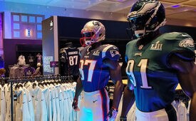 NFL Shop, dentro do Super Bowl Experience de 2018 (Crédito: Igor Ribeiro)