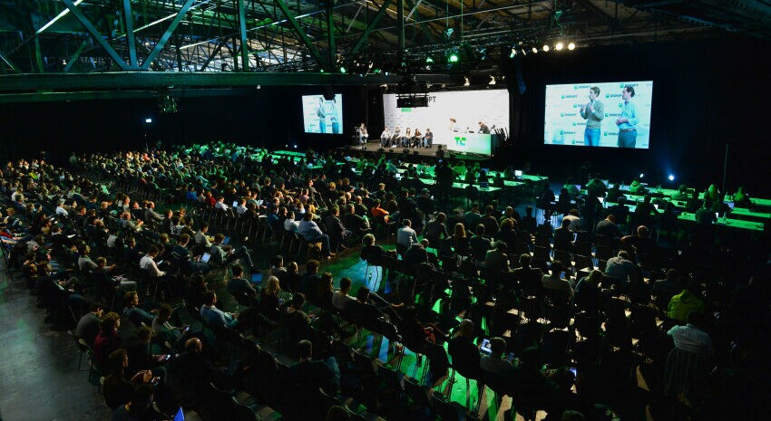 BERLIN, GERMANY - DECEMBER 05:  The view at TechCrunch Disrupt Berlin 2017 at Arena Berlin on December 5, 2017 in  (Photo by Noam Galai/Getty Images for TechCrunch
)