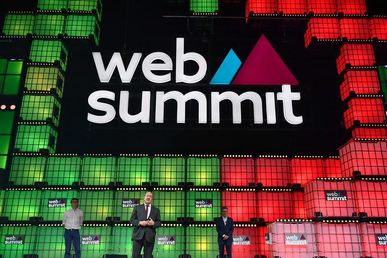 António Costa Silva, Minister of the Economy and Maritime Affairs, Government of Portugal, Paddy Cosgrave, CEO & Founder, Web Summit e Collision, e Carlos Moedas, prefeito de Lisboa