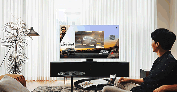 Microsite (landing page) exclusivo para campanhas via Smart TVs Samsung: imersão completa na publicidade exposta em telas grandes