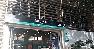 Claro já aparece na fachada da estação Morumbi da Linha 9 Esmeralda (Crédito: Divulgação)