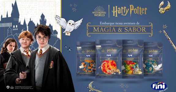 Fini lança produtos inéditos inspirados no mundo de Harry Potter no Brasil (Crédito: Divulgação)