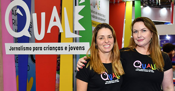Maria Clara Cabral, sócia-fundadora e diretora editorial da Qualé e Cinthia Behr sócia-fundadora e diretora de arte da Qualé (Crédito: Iara Morselli/Divulgação Qualé)