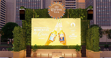 Corona abre espaço na Faria Lima para exibir os Jogos Olímpicos