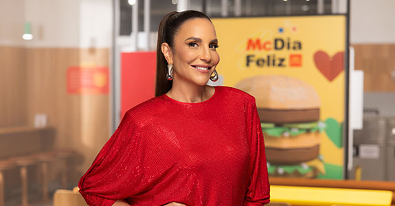 McDonald's traz Ivete Sangalo como embaixadora do McDia Feliz (Crédito: Reprodução)