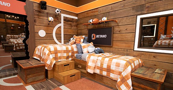 Quarto da Betano na edição 15 do reality show A Fazenda, da Record