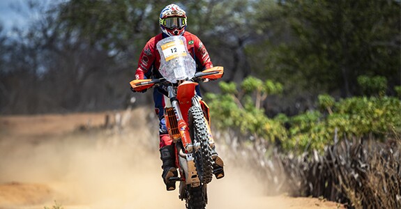 Moto em disputa do Rally dos Sertões