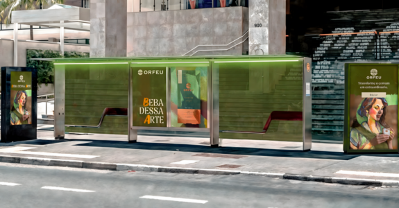 Como parte da campanha "Beba Dessa Arte", a Orfeu Cafés leva à Avenida Paulista uma ação une o digital com o out-of-home (Crédito: Divulgação)