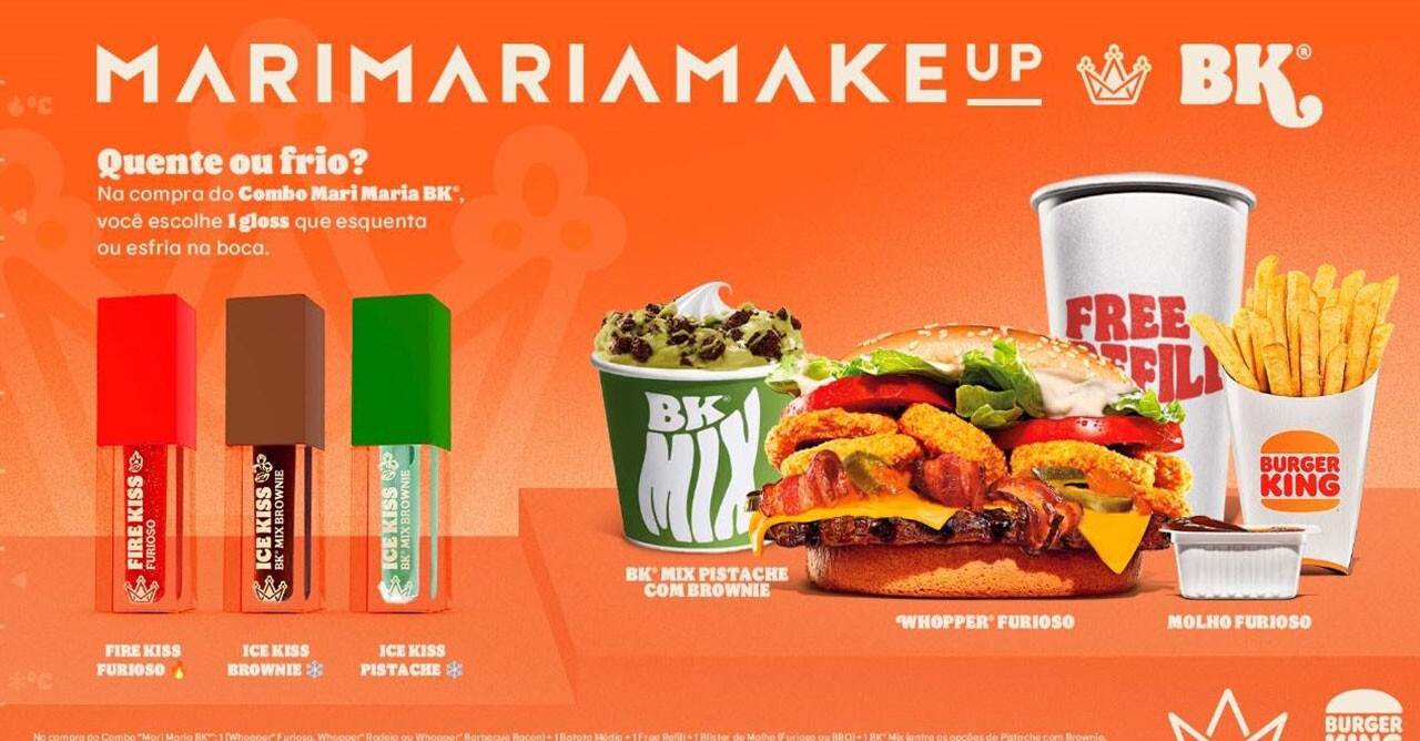 Produto de collab entre Mari Maria e Burger King será distribuído juntamente com combos nas lojas participantes (Crédito: Divulgação)