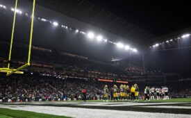 Philaphelphia Eagles e Green Bay Packers protagonizaram primeiro jogo da NFL no Brasil (Crédito: Brooke Sutton/Getty Images)