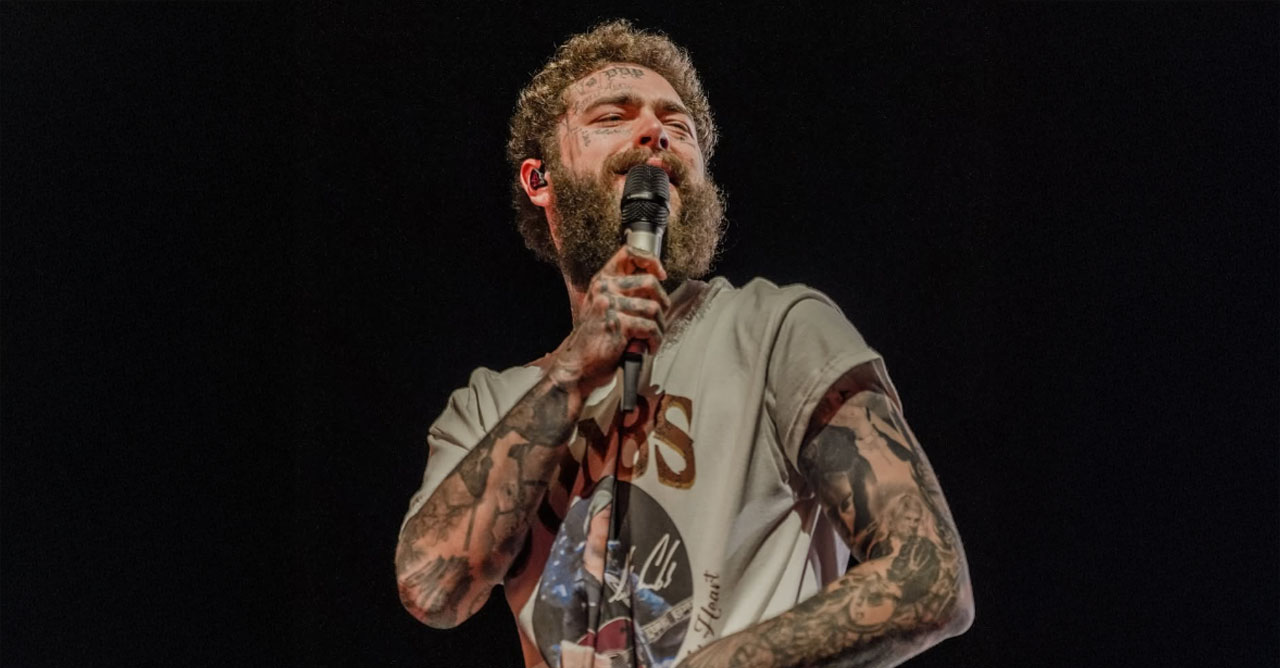 Post Malone fará show pré Super Bowl que será transmitido no YouTube (Crédito: Reprodução)