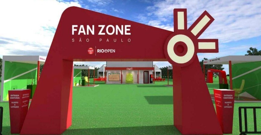 Área 3D do Fan Zone da Claro para transmissão do Rio Open