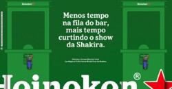 Heineken usa OOH para diminuir as filas em show da Shakira