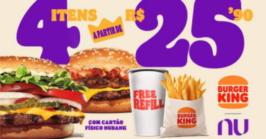 Burger King e Nubank ampliam parceria com promoções