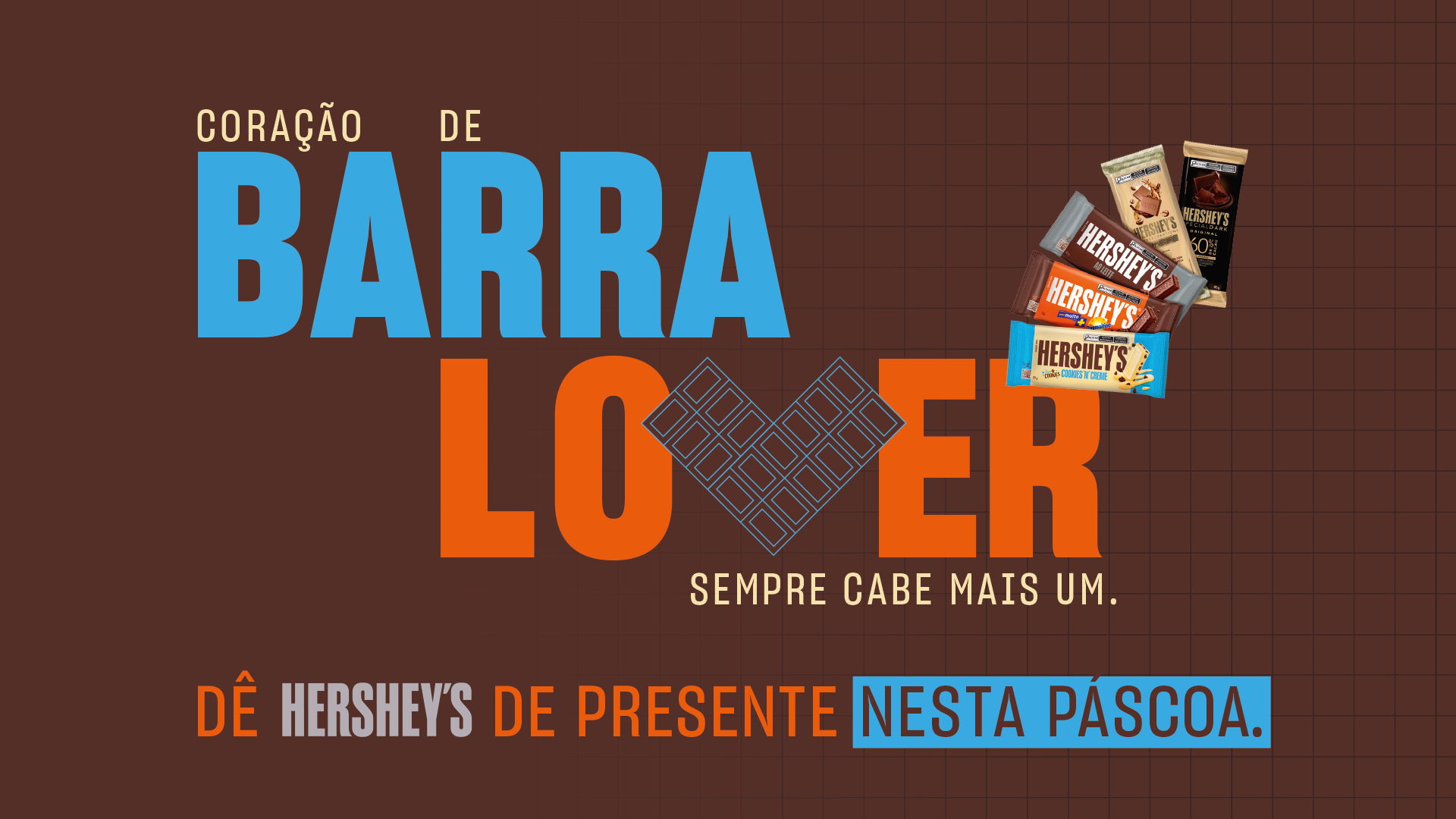 Hershey's lança campanha de Páscoa destacando as barras de chocolate