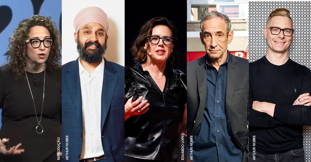 Amy Webb, Simran Singh, Amy Gallo, Douglas Rushkoff e Ian Beacraft